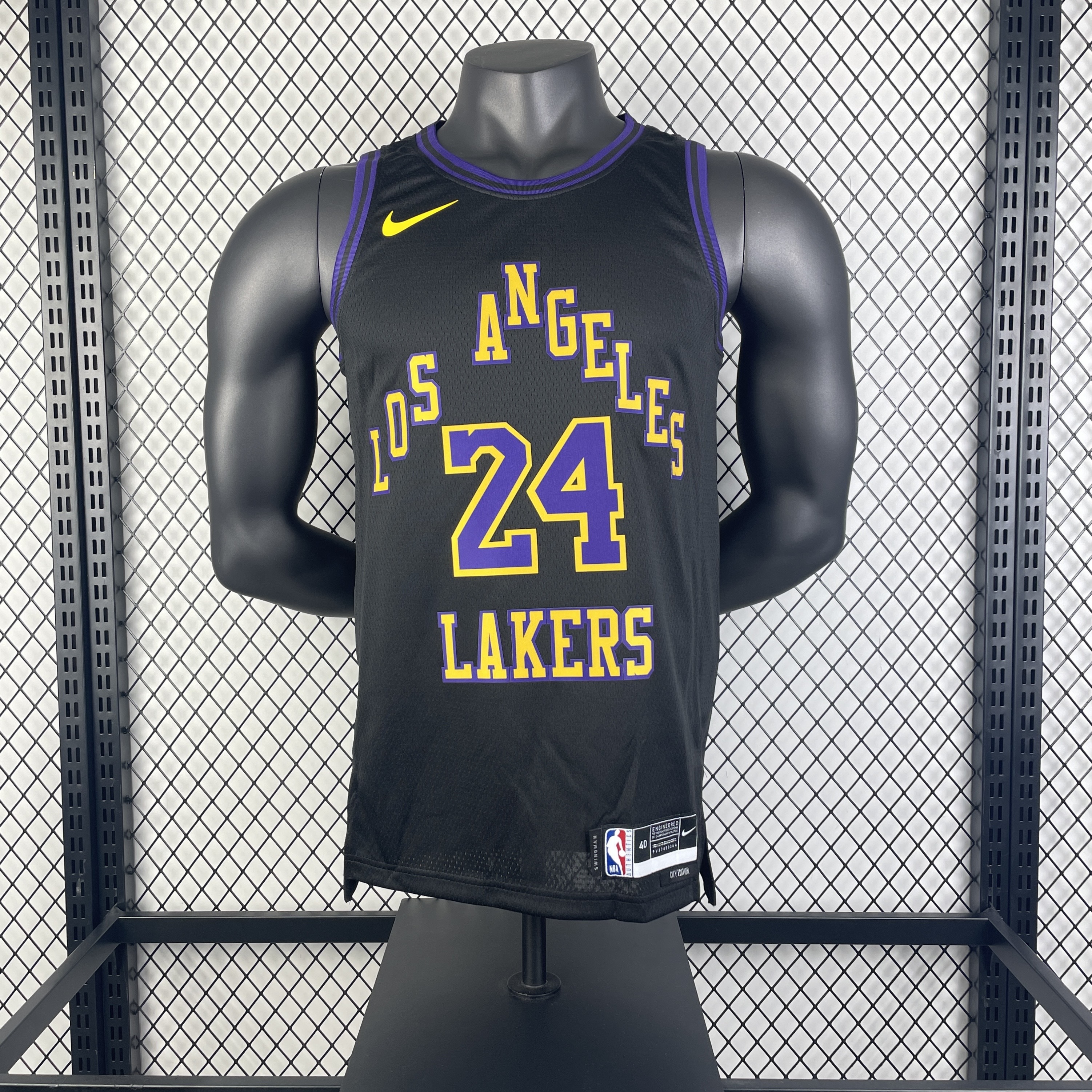 Men Los Angeles Lakers #24 Bryant black 2025 NBA  jersey->los angeles lakers->NBA Jersey